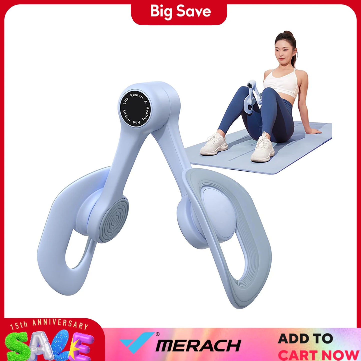 MERACH Inner Thigh Trainer Pelvic Floor Strengthener