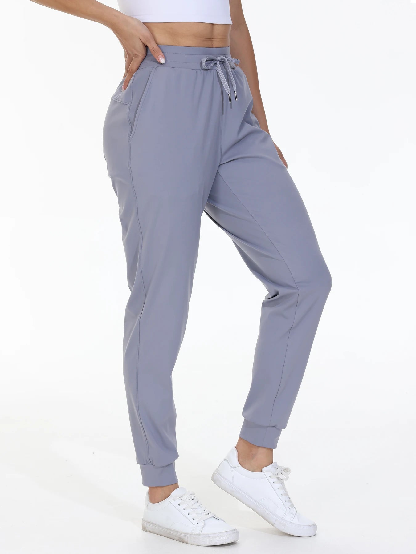Women's High Waist Jogging Pants With Pockets Drawstring