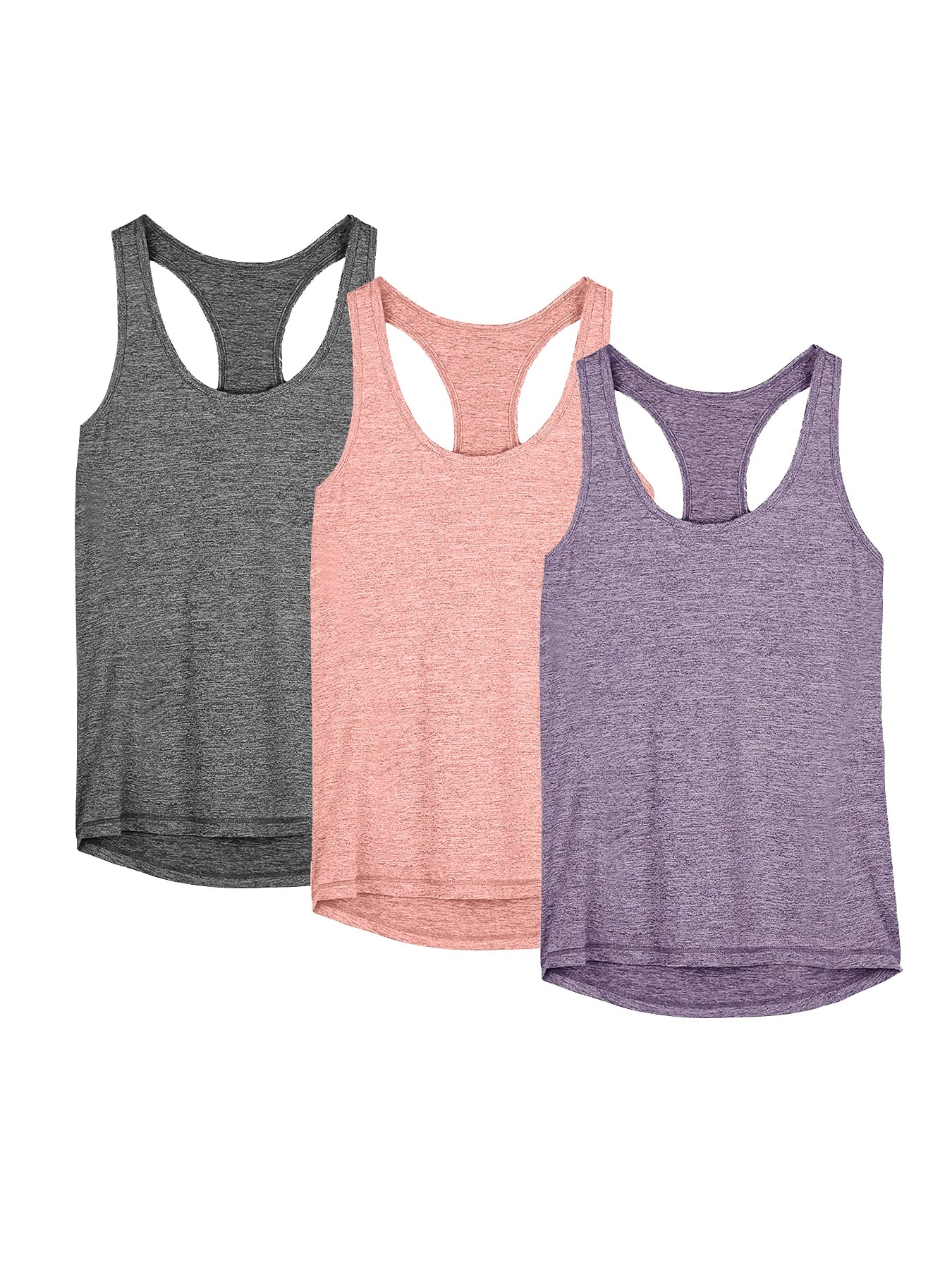 3 Pack Women Loose Yoga Tank Tops Quick Dry Workout Shirts