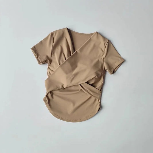 Sexy Sports Yoga Shirt Women Built In Bra Quick Dry Top