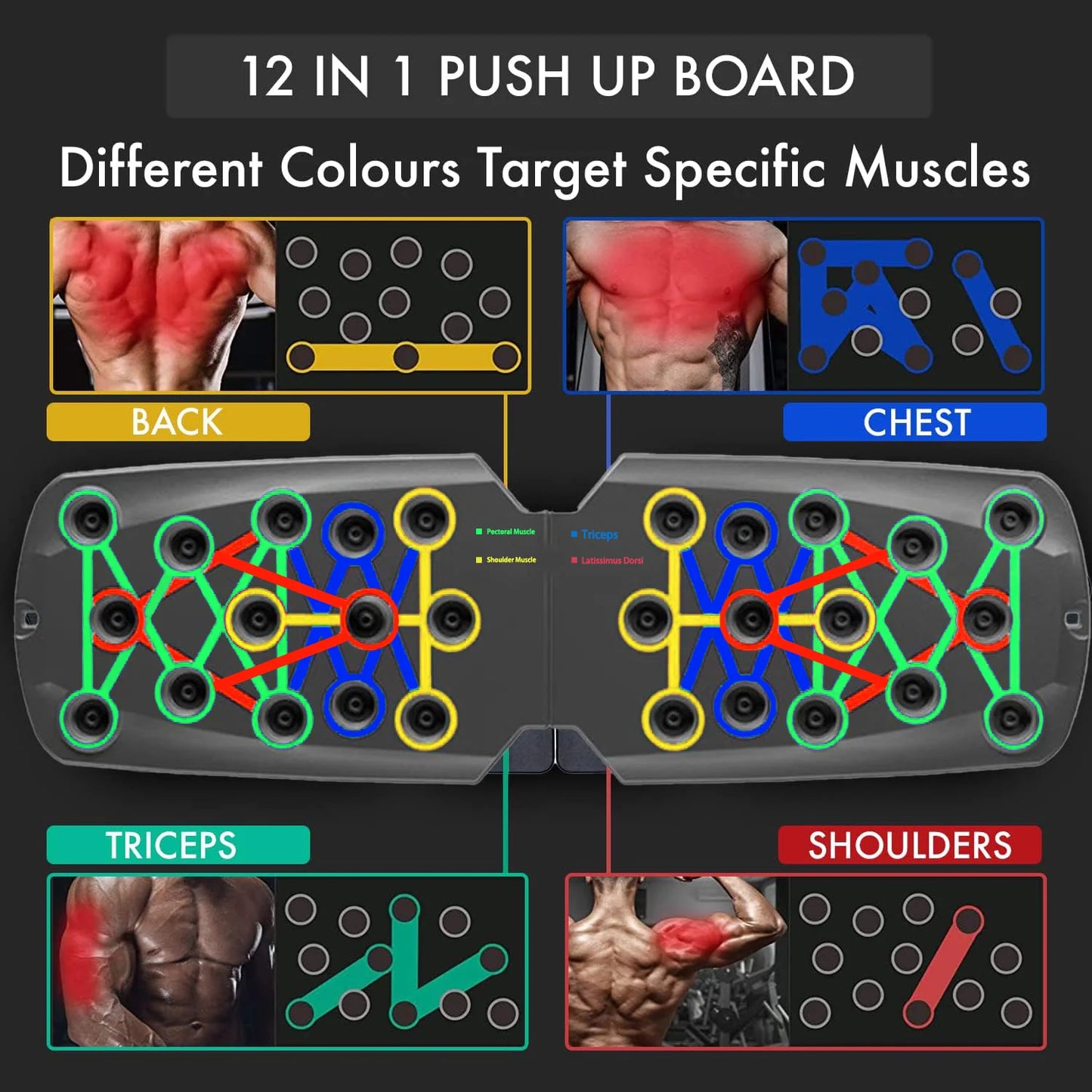 Portable Multifunctional Push-up Board Set for Home Fitness