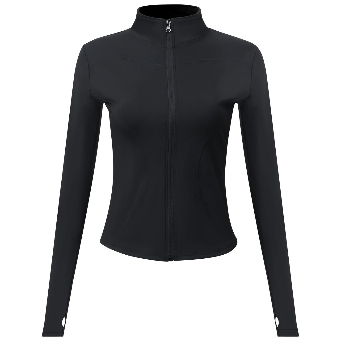 Women's Lightweight Zip Up Yoga Jacket With Thumb Holes