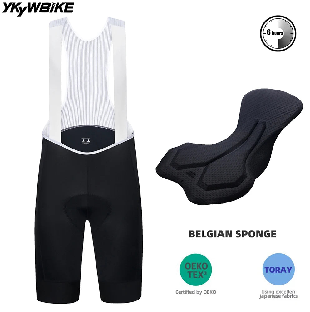 YKYWBIKE Men Cycling Bib Shorts Padded MTB Road Bike