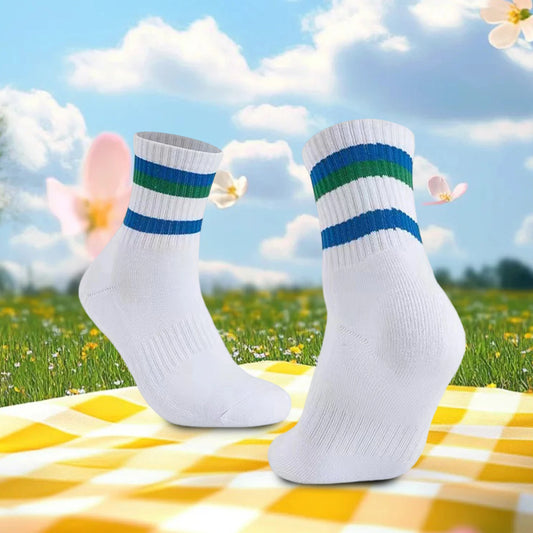 Colorful Compression Socks for Men and Women with Rainbow Stripes