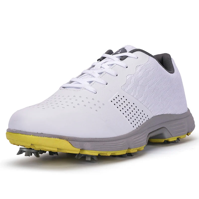 Mens Professional Golf Shoes Spiked Anti Slip Footwear