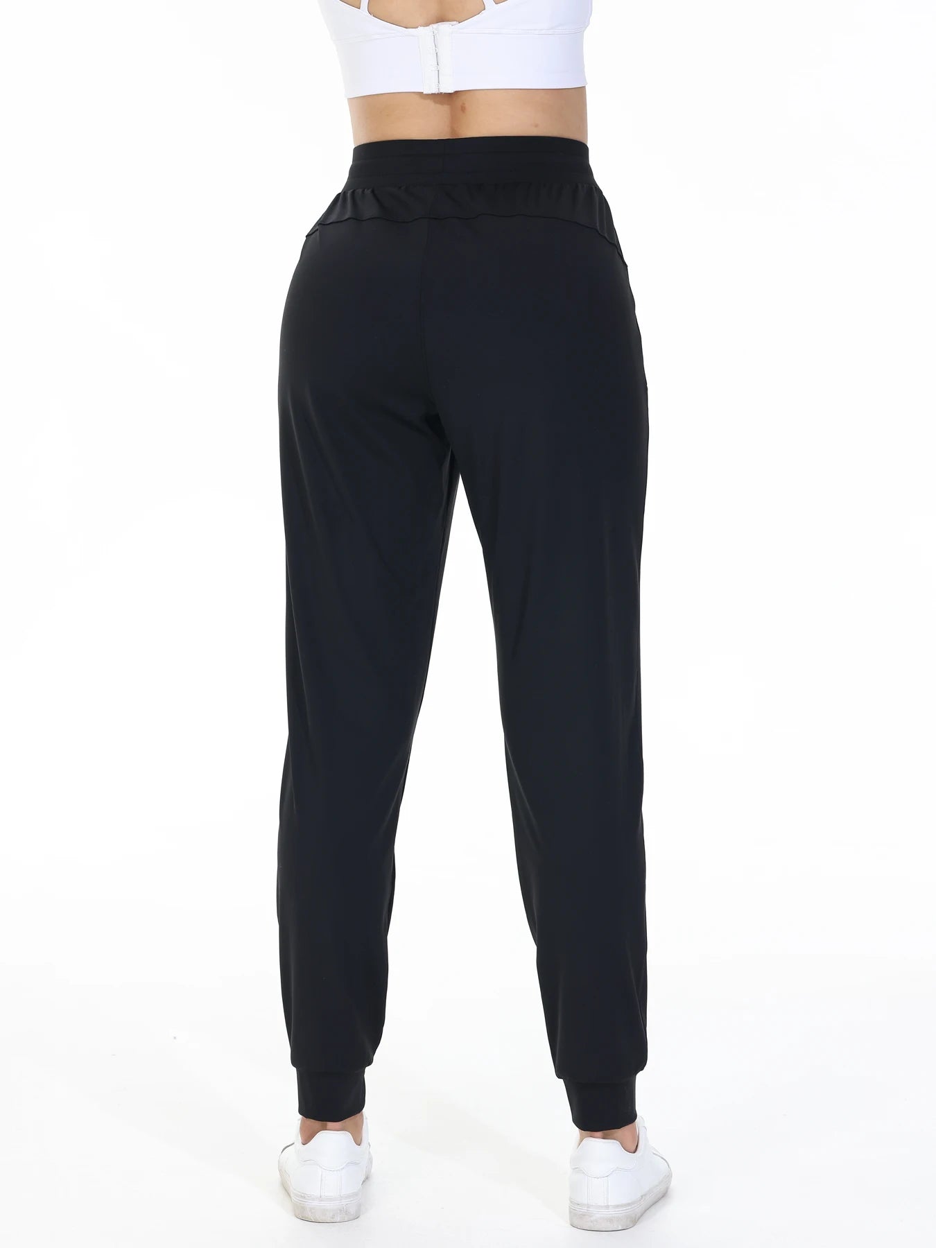 Women's High Waist Jogging Pants With Pockets Drawstring