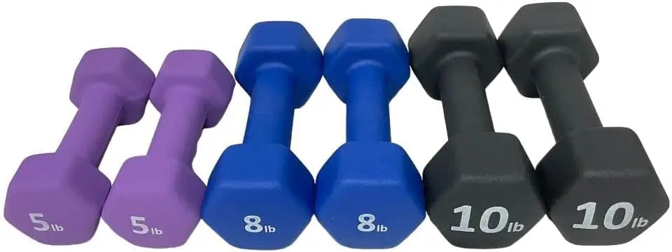 Neoprene Coated Dumbbell Hand Weights Set For Home Gym