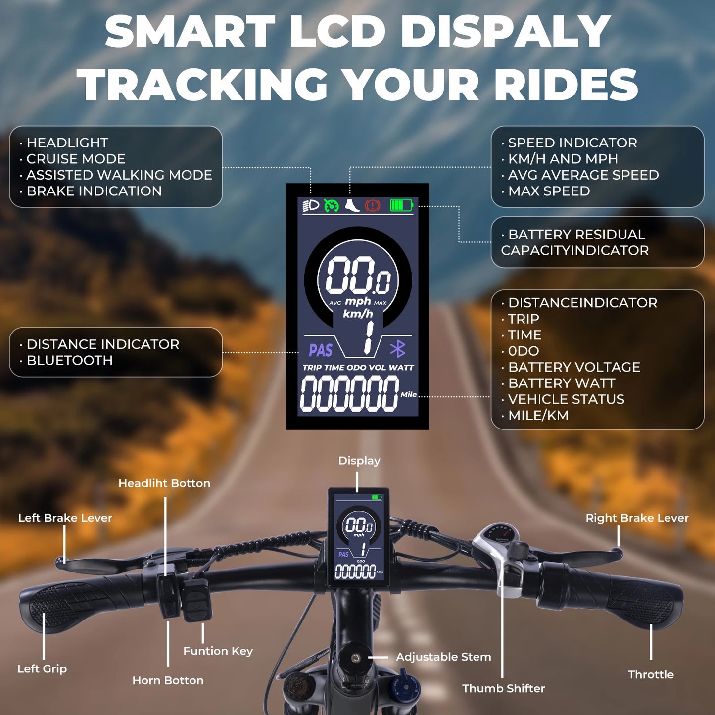 Electric Mountain Bike 26 Inch 500W Brushless Motor