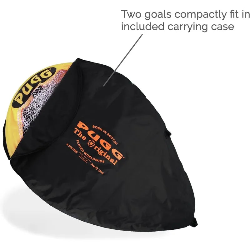 PUGG 6 Foot Portable Soccer And Football Goal Set Boxed