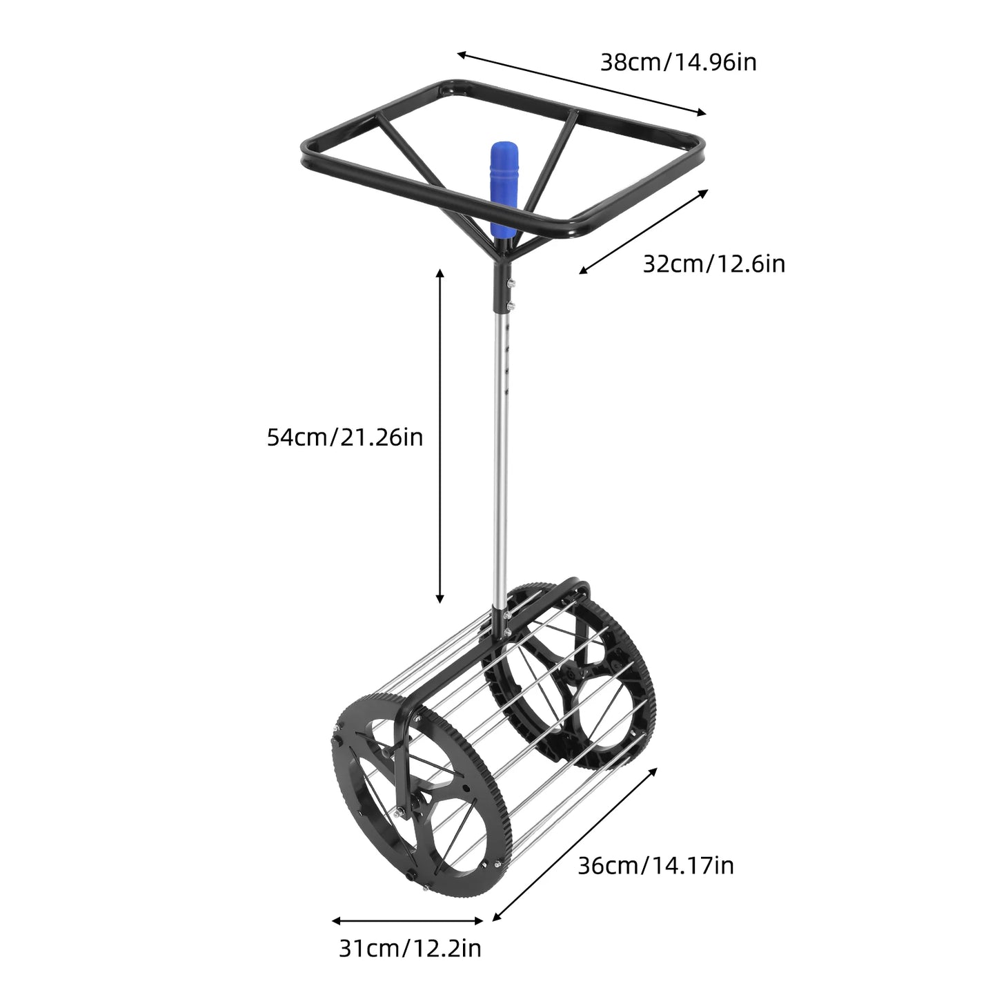 Tennis Ball Picker Basket 80 Ball Capacity Height Control