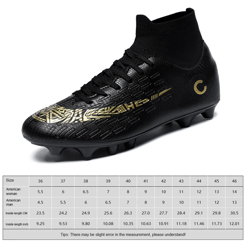 Shunmaii Football Training Boots High Top Spike Shoes