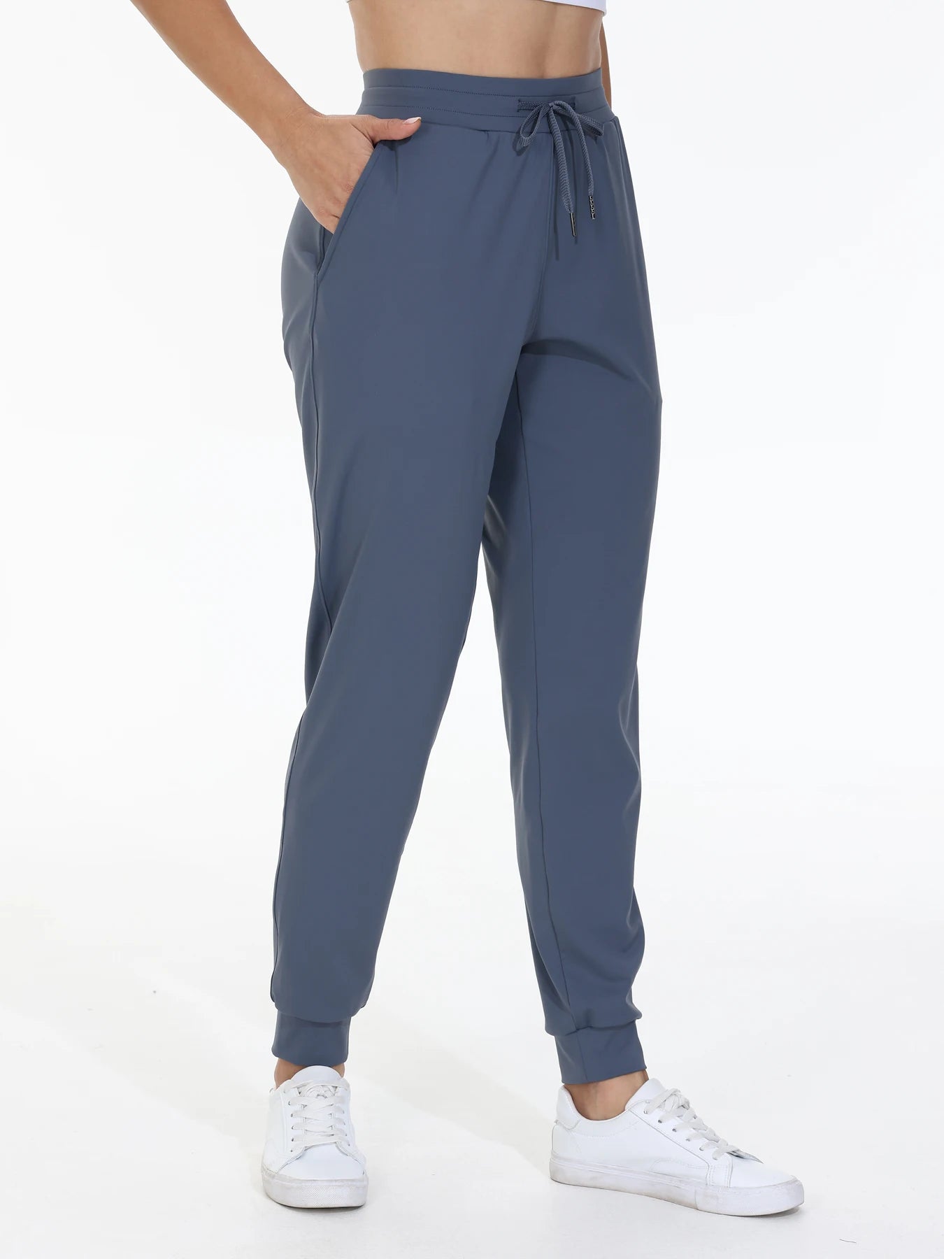 Women's High Waist Jogging Pants With Pockets Drawstring