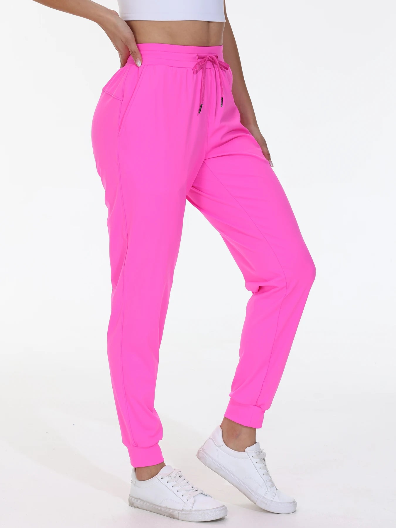 Women's High Waist Jogging Pants With Pockets Drawstring