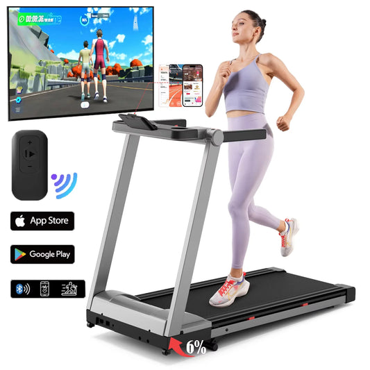 Foldable Incline Treadmill Walking Pad With Touch Screen