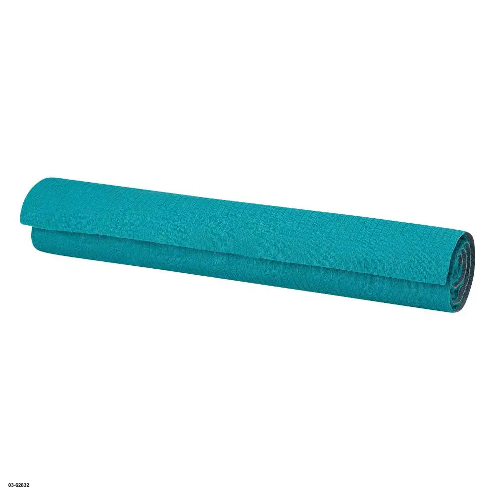 Two Pack Non Slip Yoga Pilates Mat Towel Teal Gray