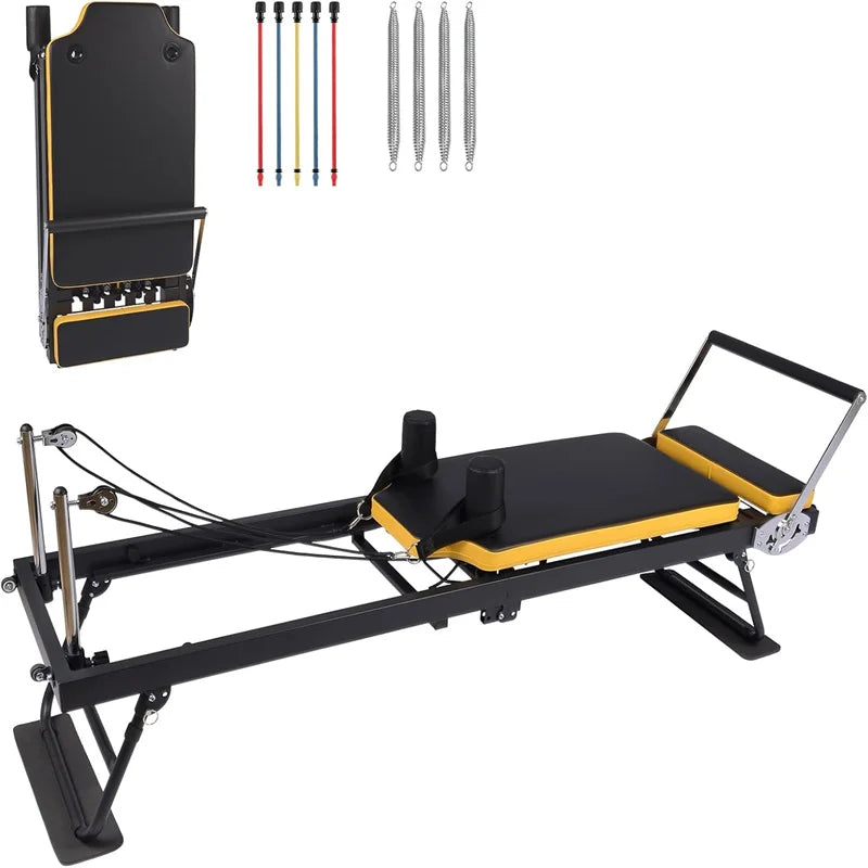 Pilates Reformer Machine 77 Inch Foldable For Home Gym