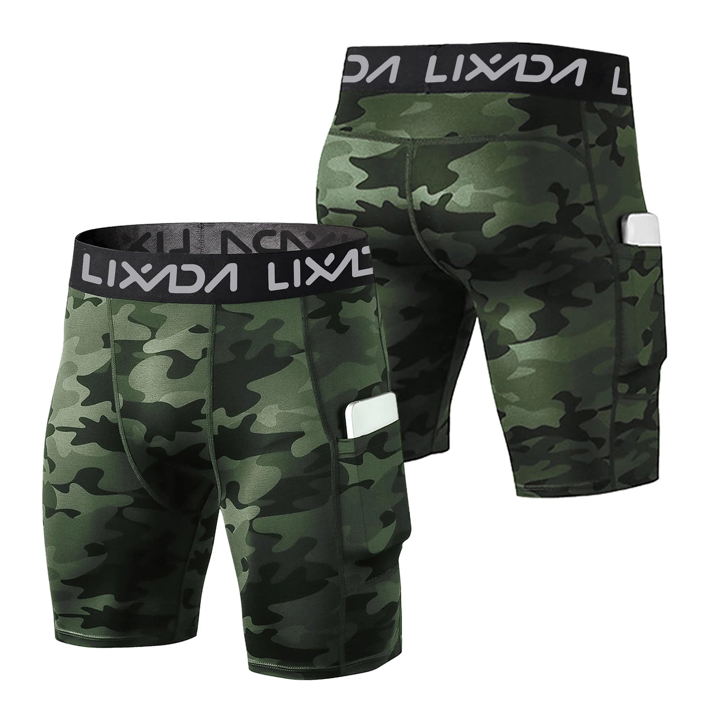 Lixada Men Sports Shorts 3 Pack Size L With Pocket Wicking