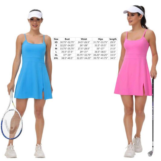Sports Suspender Dress For Women Fitness Tennis With Pocket