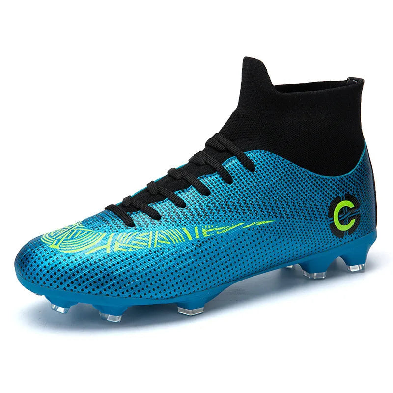 Shunmaii Football Training Boots High Top Spike Shoes