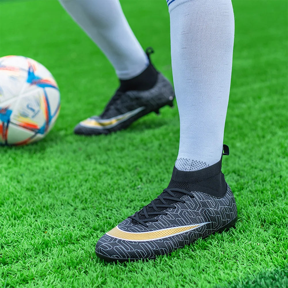 Unisex Firm Ground Soccer Cleats Lightweight Outdoor Shoes