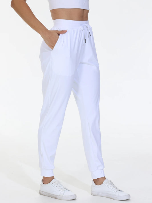 Women's High Waist Jogging Pants With Pockets Drawstring