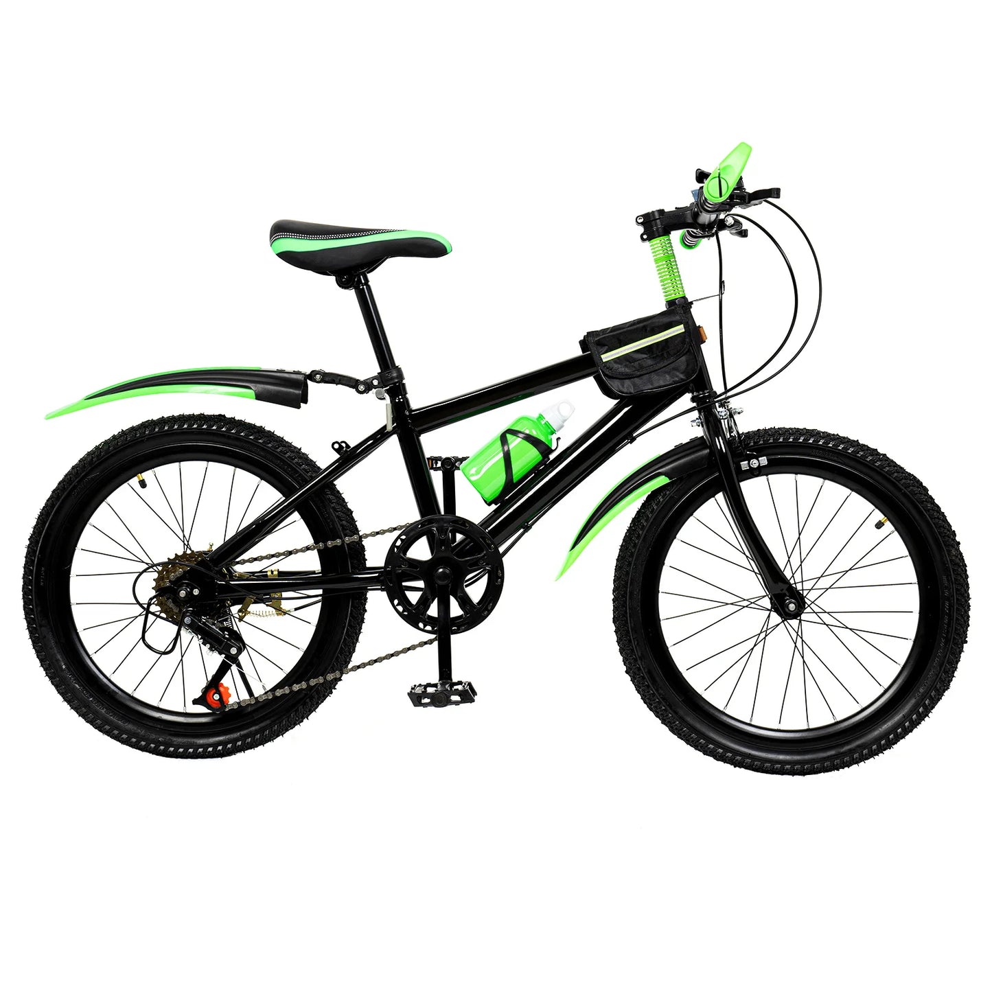 Fork Kids Mountain Bike With 7 Speed Gears Height Adjustable