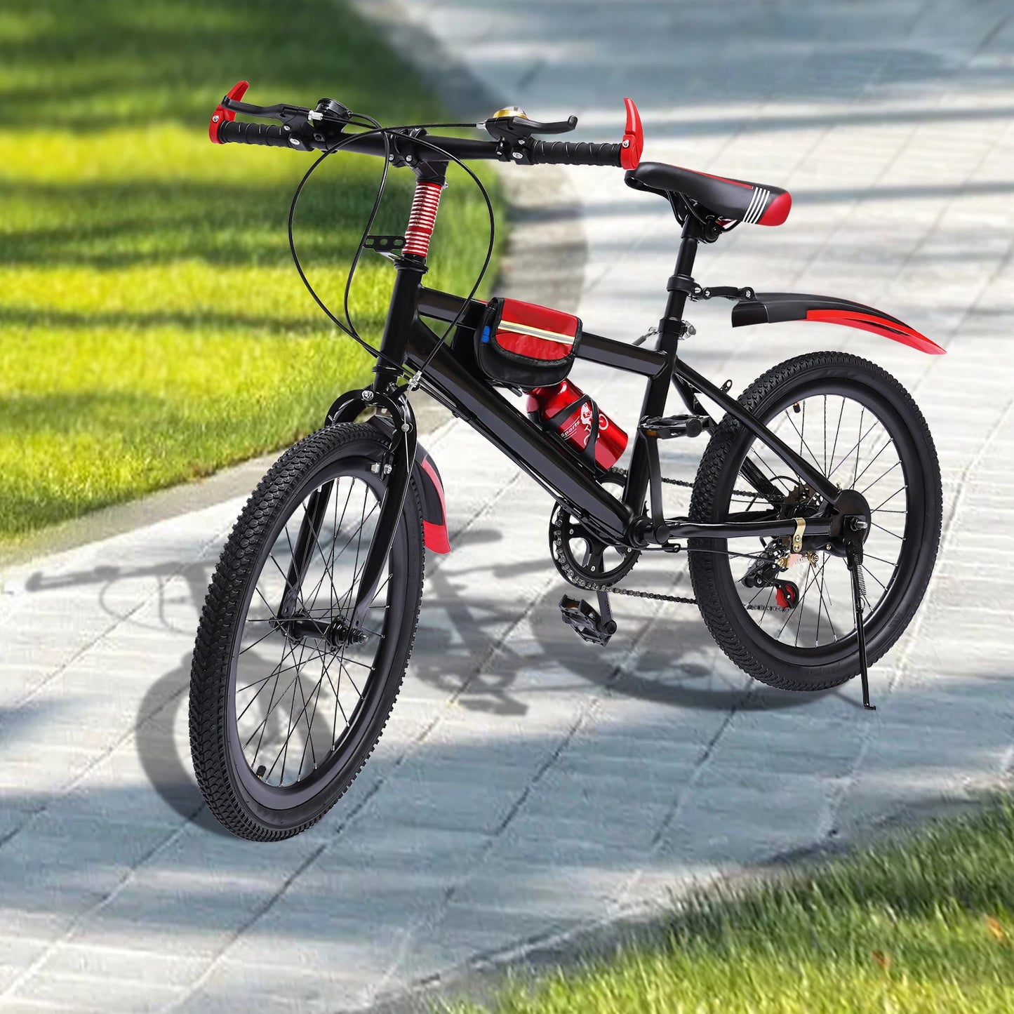 Fork Kids Mountain Bike With 7 Speed Gears Height Adjustable