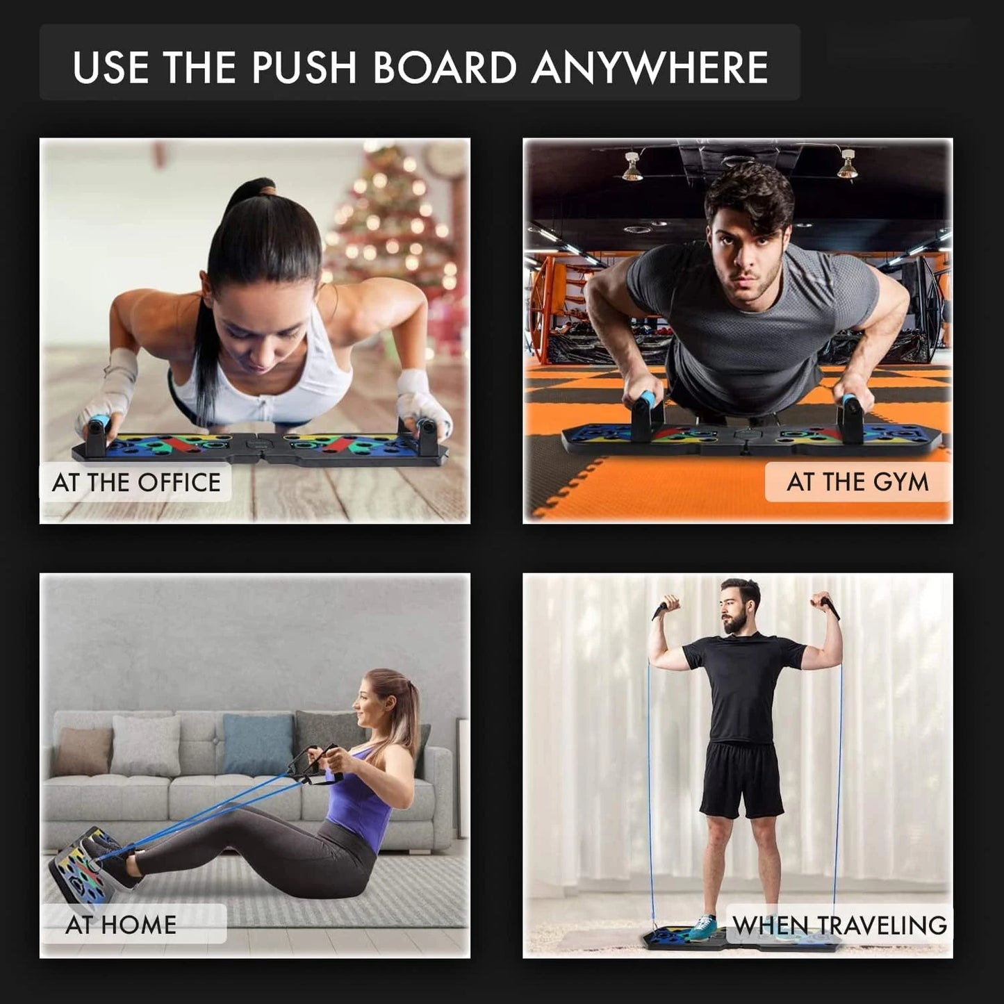 Portable Multifunctional Push-up Board Set for Home Fitness