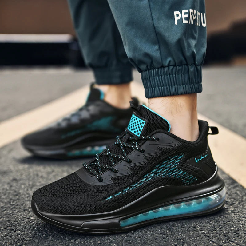 Mens Air Running Shoes Breathable Non Slip Casual Trainers