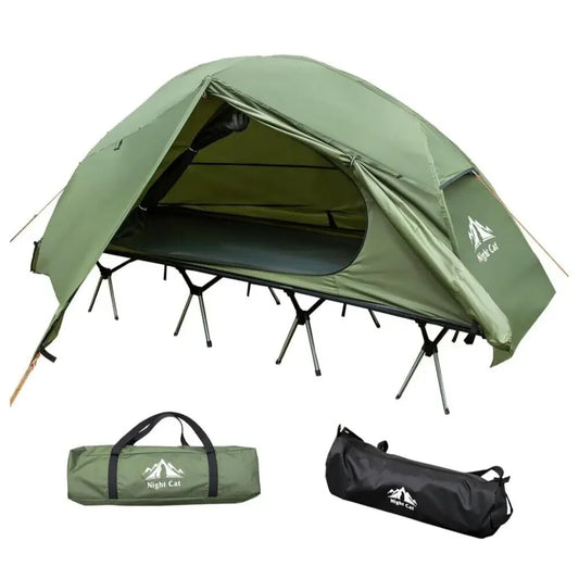 Night Cat Camping Cot Tent Waterproof One Person Off Ground Bed