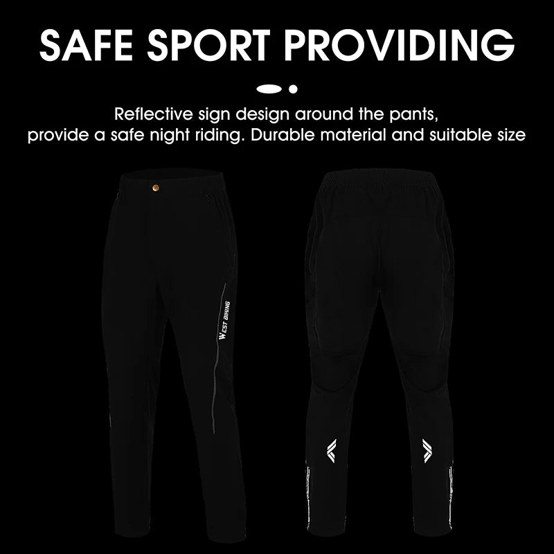 West Biking Men's Quick Dry Reflective Jogger Pants Outdoor
