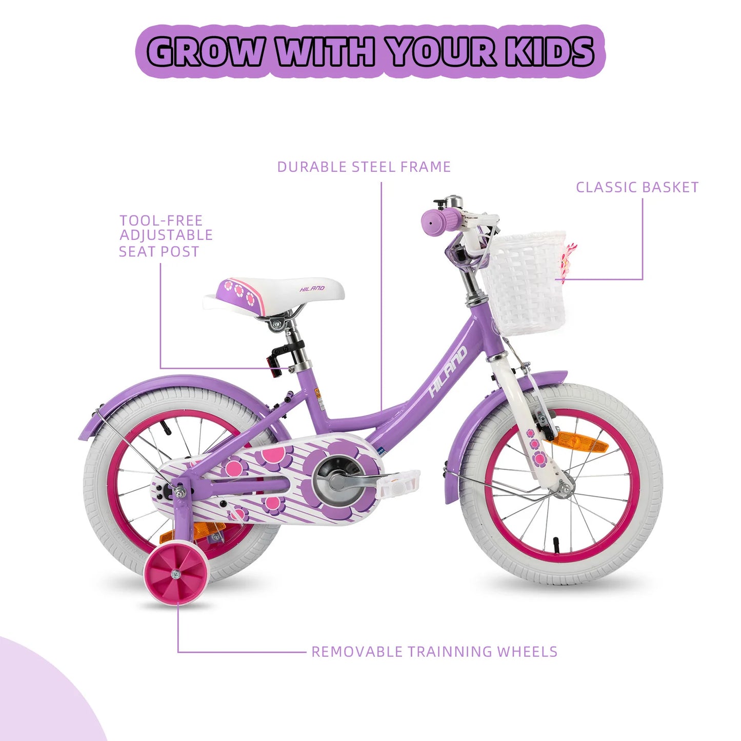 Joystar Kids Bicycle With Basket And Stabilisers