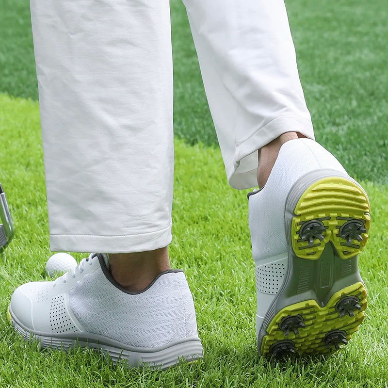 Mens Professional Golf Shoes Spiked Anti Slip Footwear