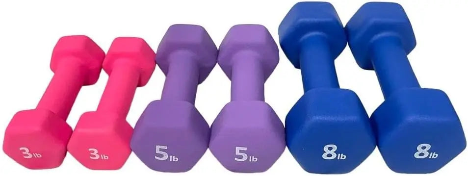 Neoprene Coated Dumbbell Hand Weights Set For Home Gym