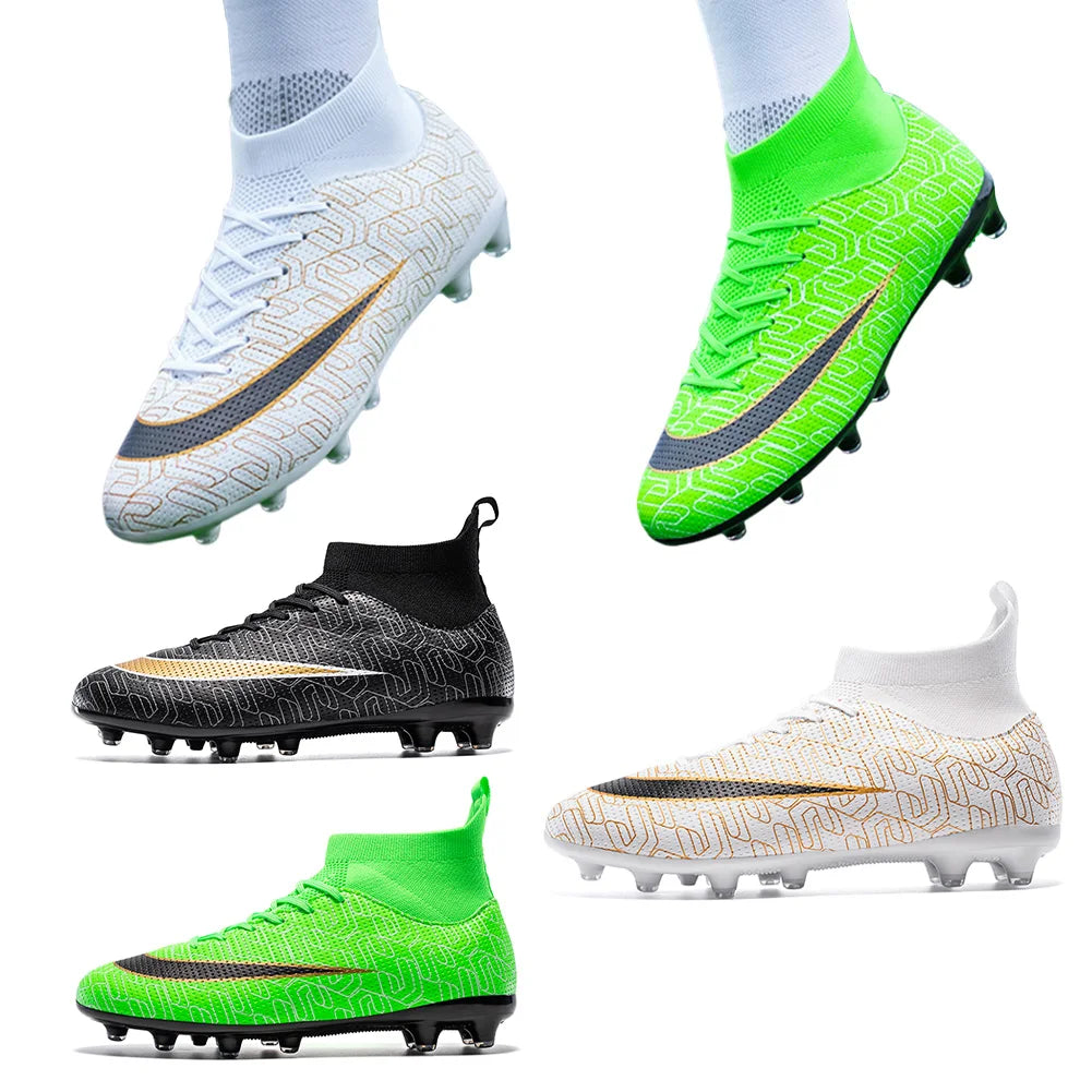 Unisex Firm Ground Soccer Cleats Lightweight Outdoor Shoes