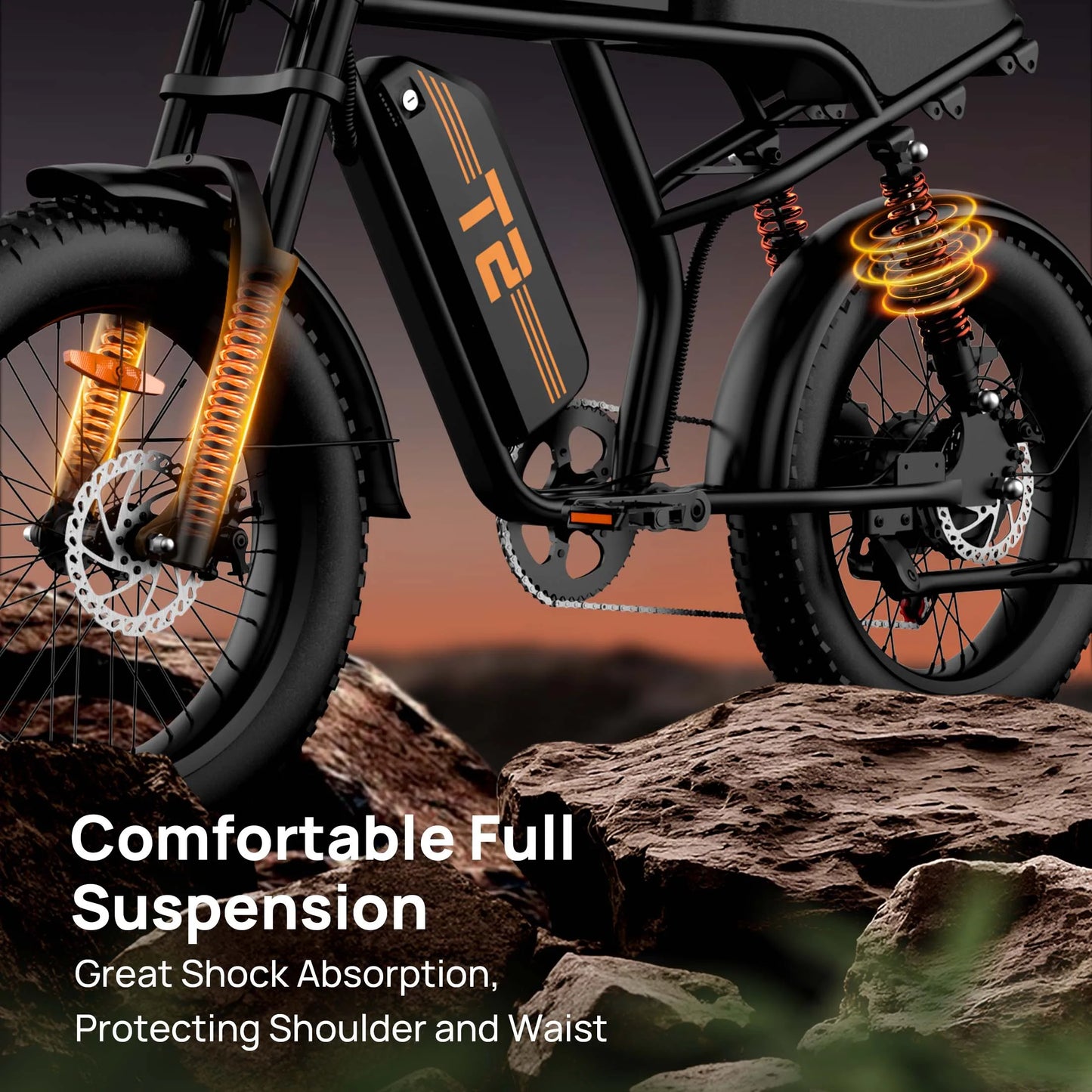 URLIFE Peak 1500W Electric Mountain Bike With 48V 15.6Ah Removable Battery 28MPH 100 Mile Range