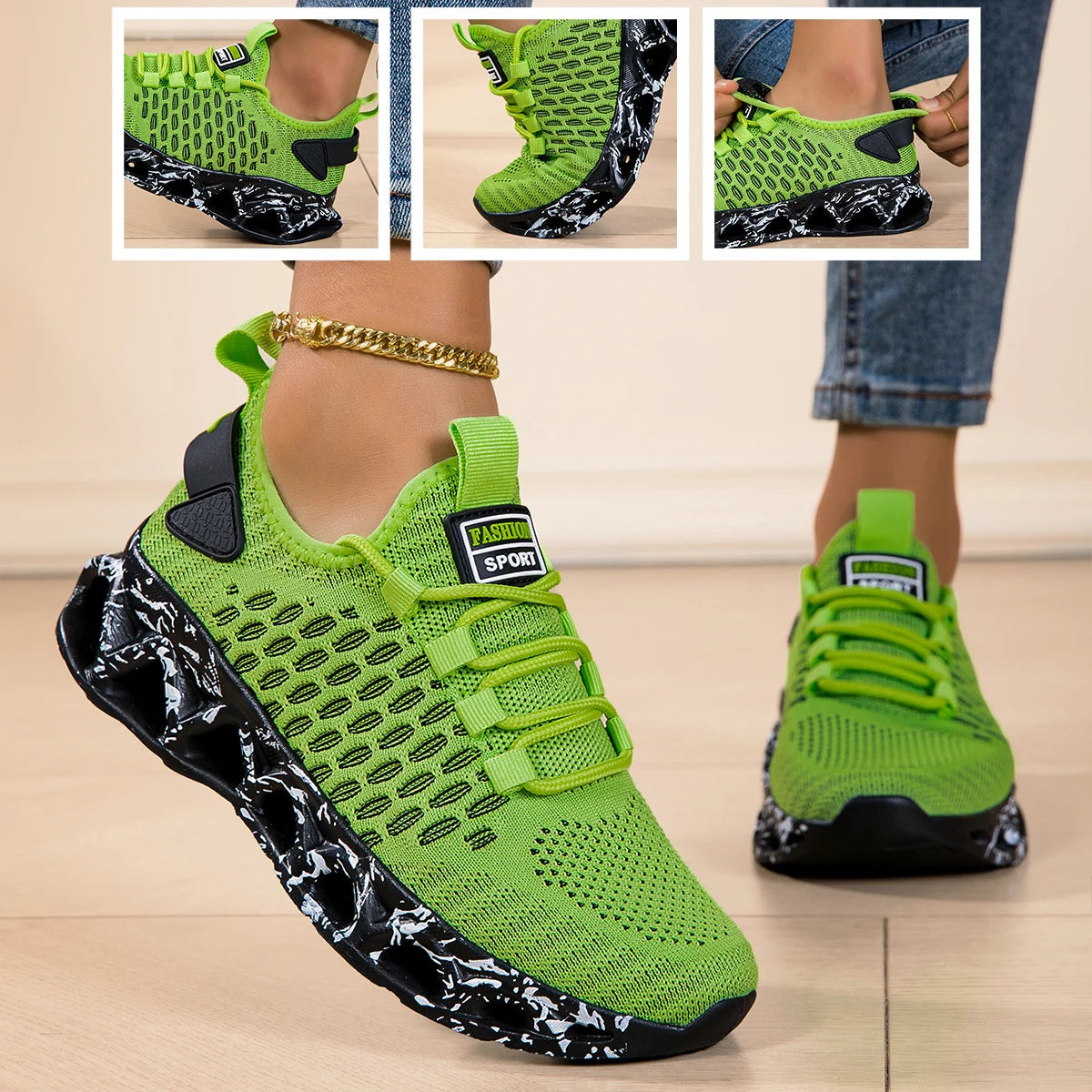Unisex Lightweight Mesh Running Shoes Breathable Comfort