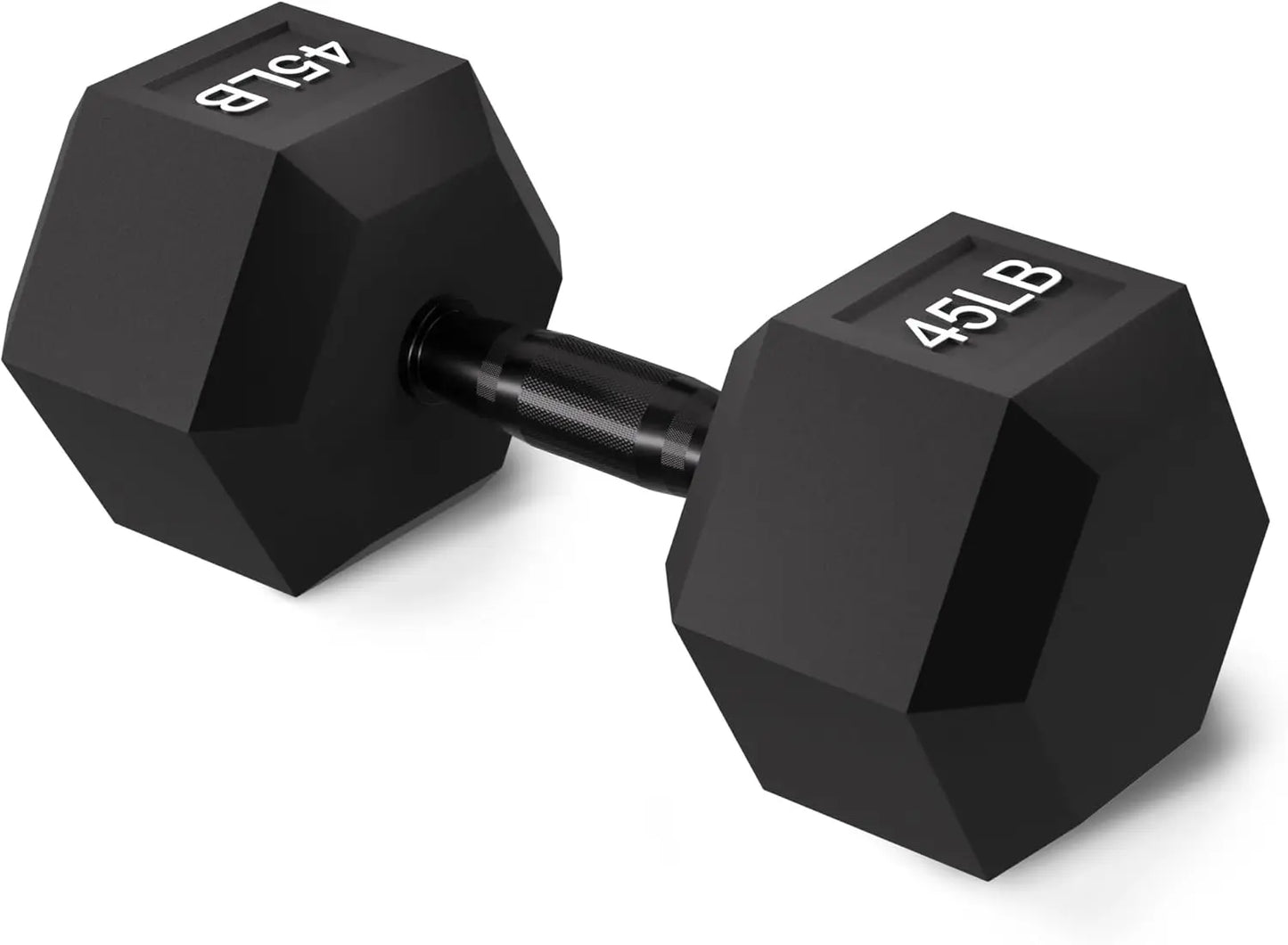 Rubber Encased Hex Dumbbell With Anti Slip Handle Home Gym