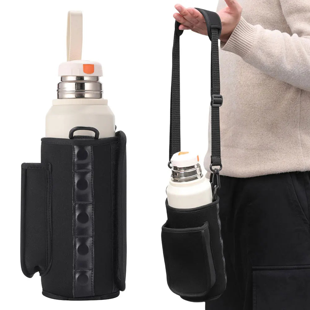 Magnetic Gym Bag With Water Bottle Holder 40oz Phone Pouch