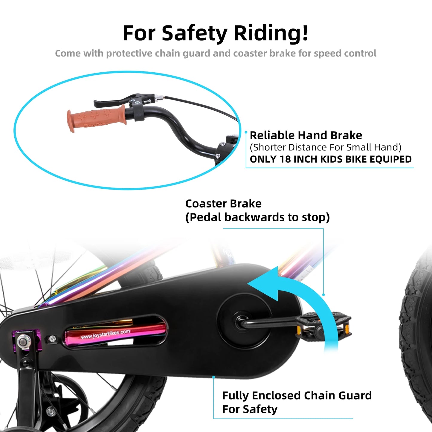 JOYSTAR Kids SportyBMXStyle Ultra Durable AlloyReinforced Training Wheels Ages2to9