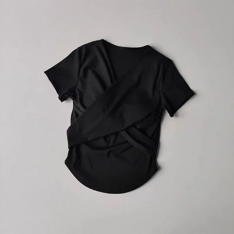 Sexy Sports Yoga Shirt Women Quick Dry Sports Bra Crop Top