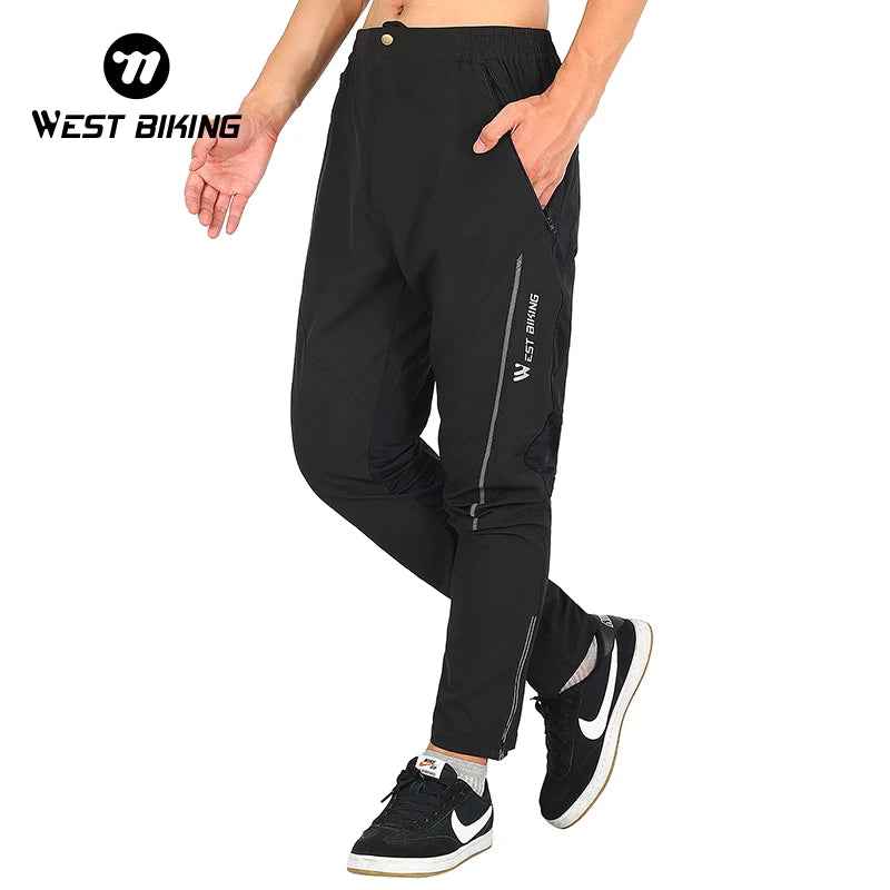 West Biking Men's Quick Dry Reflective Jogger Pants Outdoor
