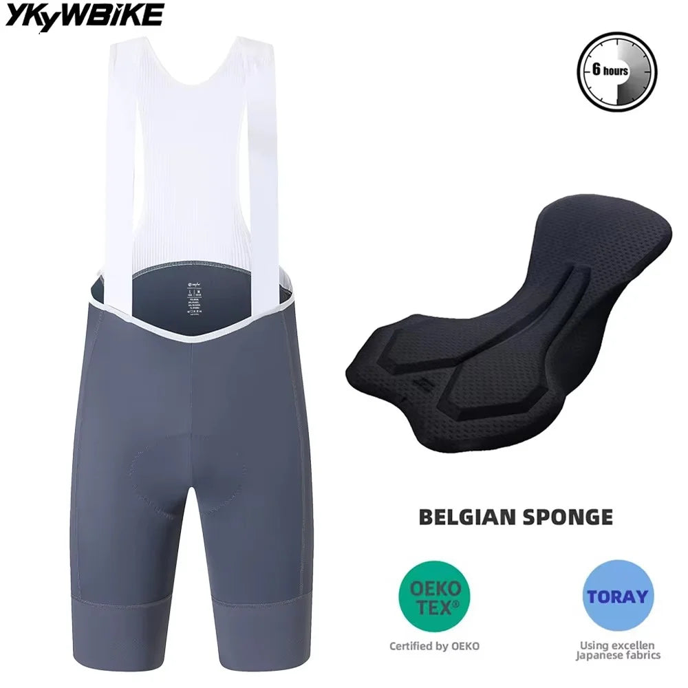 YKYWBIKE Men Cycling Bib Shorts Padded MTB Road Bike