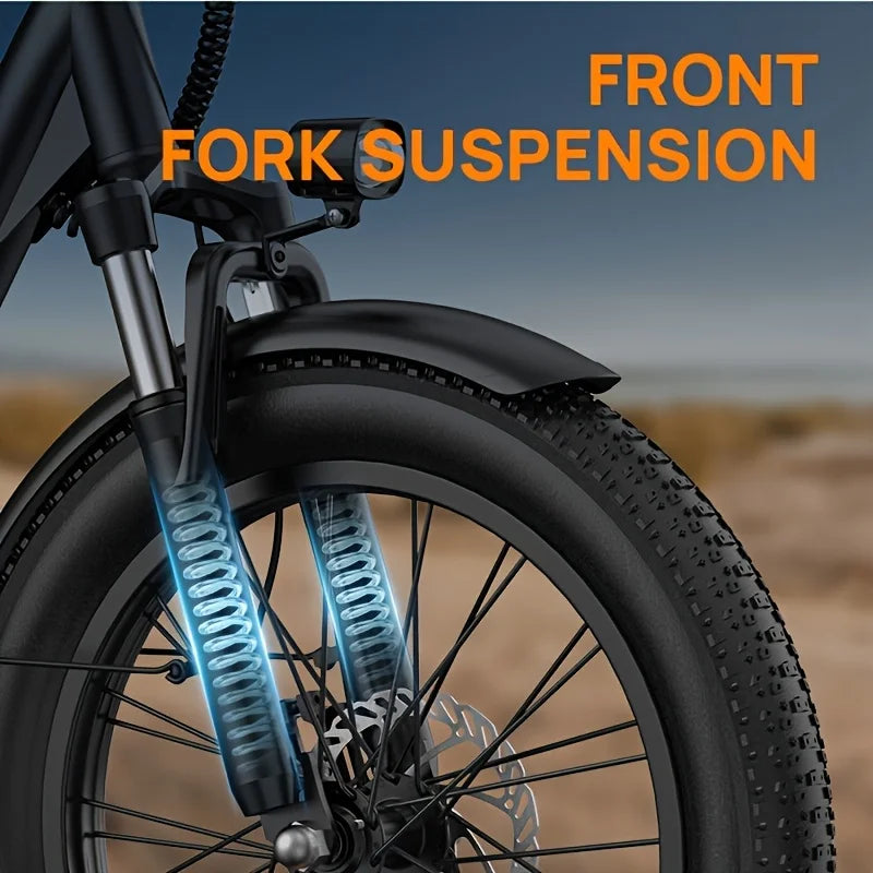 URLIFE 1000W E20 Fat Tire EBike With Removable Battery